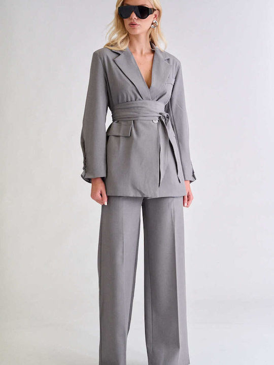 Decoro Women's Grey Set with Trousers