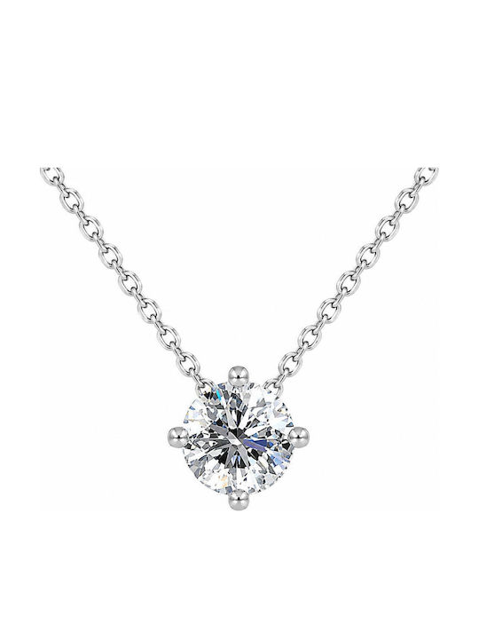 Brizzling Necklace Silver With Diamond Brizzling Necklace Silver With Diamond