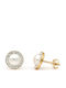 14K Gold Ohrringe mit Steinen und Perlen