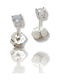 Mentzos Silver Earrings with Stones