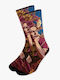 Frida Kahlo Gedruckte Mehrfarbige Socken Nodo