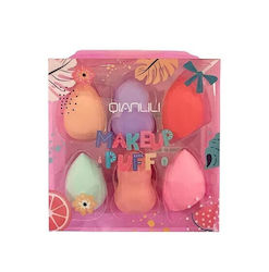 Beauty Salon Set Mit Make-up Schwämmen Für Pulver 6 Stück