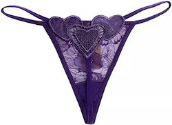 Jgf Lingerie Bikini Sexy Hearts Purple Μωβ