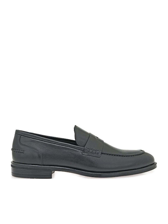 Δερμάτινα Ανδρικά Loafers σε Μαύρο Χρώμα