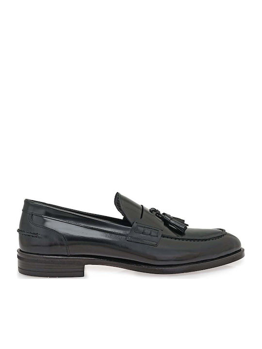 Δερμάτινα Ανδρικά Loafers σε Μαύρο Χρώμα