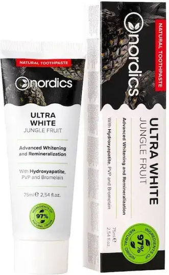 Nordics Ultra White Jungle Fruit Toothpaste for Whitening 75ml