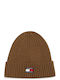 Heritage Beanie Männlicher Mütze mit Rib Strick in Braun Farbe