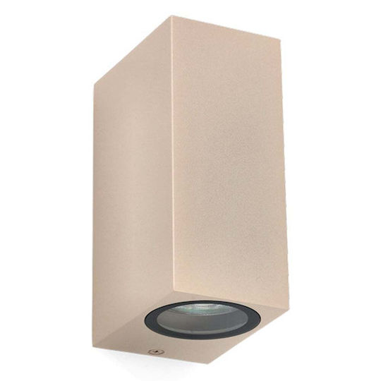 123led Iluminat Exterior Montat Pe Perete Cu Umbră GU10 IP44 Dublu Fascicul 6.8x9.2x15cm