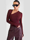 Burgundisches Damen-Bodysuit