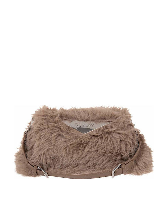 Replay Fur Women's Shoulder Bag Beige