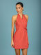 Summer Mini Dress Peach