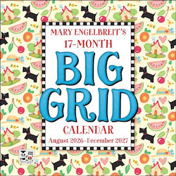 Стенно Месечно Голямо Табло Календар 2026-2027 17 Месеца Mary Engelbreit