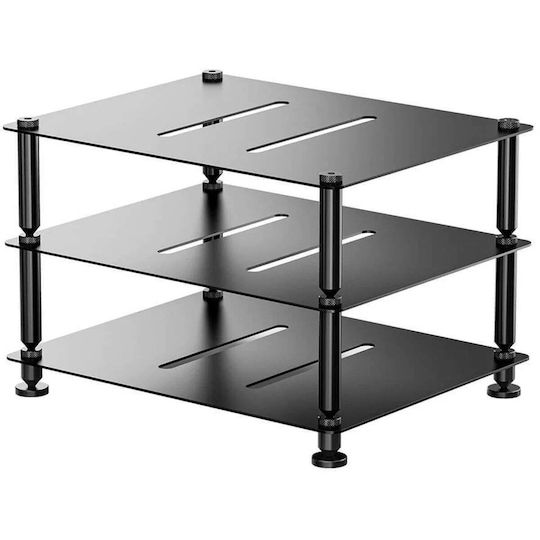 Set de rafturi modular Fiio negru bază articulată cu 3 rafturi
