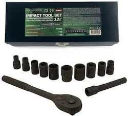 Satra Mercaton Ratschen- und Steckschlüssel-Set 1/2" 12 Stück Satra Mercaton Ratschen- und Steckschlüssel-Set 1/2" 12 Stück
