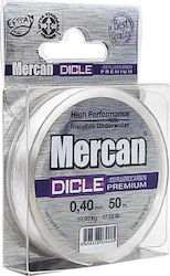 Πετονιά Mercan Dicle Premium F.c 100% Fluorocarbon Λευκό 50m 0.20mm