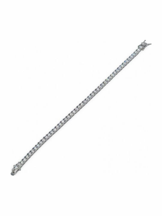 Women's Riviera Silver Bracelet with Zircon 16.5cm