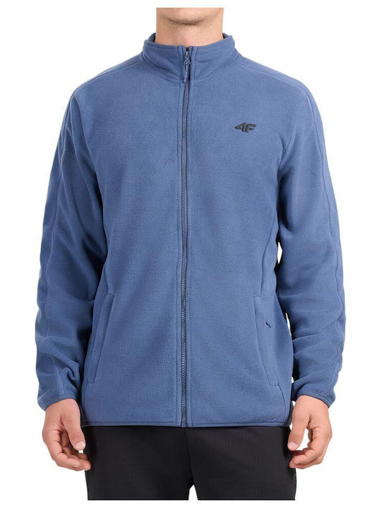 Cardigană Bărbați Fleece Albastră