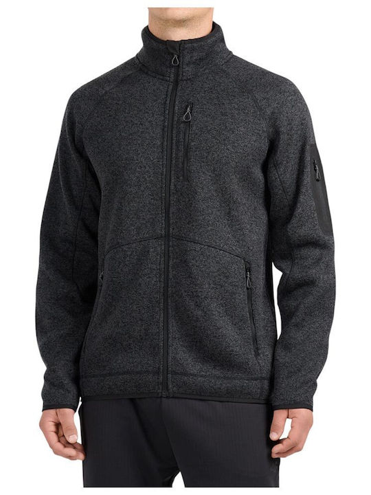 4F Cardigan bărbătesc Fleece Negru
