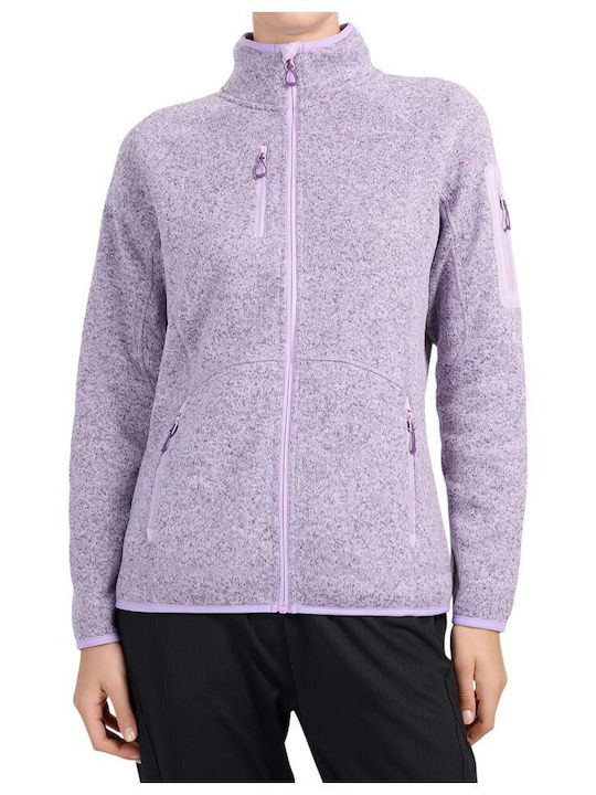 Cardigan fleece pentru femei Violet