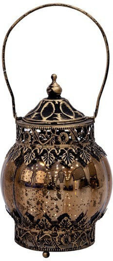 Eurolamp Dekoratives Tischlampen Laterna 2 Stück 10x10x16cm