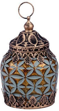 Eurolamp Dekoratives Tischlicht Laterne 3 Stück 8x8x13cm