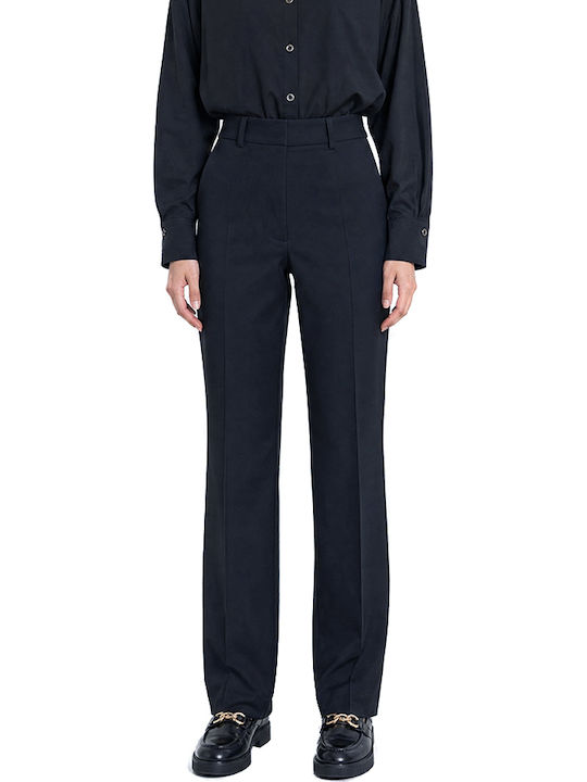 MY T Damen Hochgeschnittenes Stoffhose in Taper...