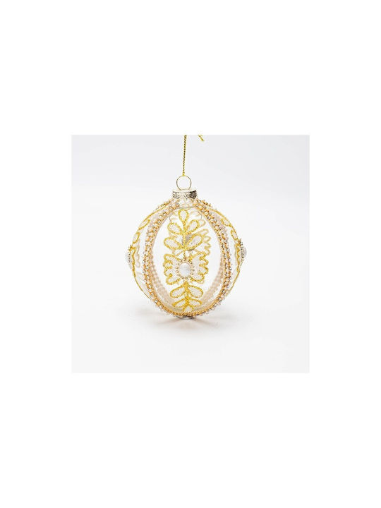 Satz 4 Glasartige Weiße Kugel Ornamente 8cm