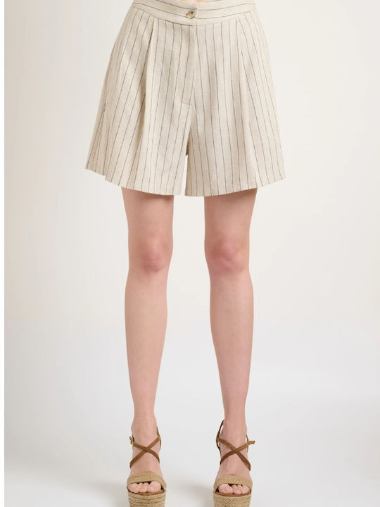 Women's Linen Bermudas Beige