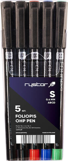 Rystor Dauerhafte Marker Wasserdichtes Set 5 Stück