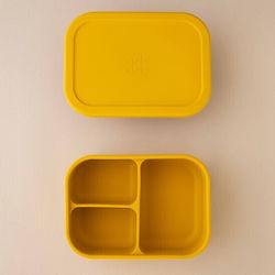 Nok Nok Kids' Food Container Made of Silicone 0.8 Litre Lunchbox 3 Divided Curry Nok Nok Kids' Food Container Made of Silicone 0.8 Litre Lunchbox 3 Divided Curry