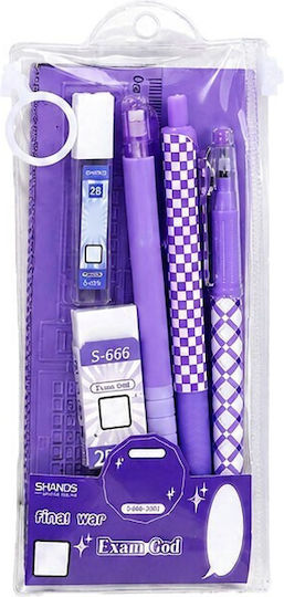 Kinder Schreibwaren-Set mit Bleistift, Radiergummi, Stift, Mechanischer Bleistift und Lineal 6 Stück