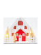 Eurolamp Christmas Illuminated Decorative Figurine White Battery 20x10x2cm