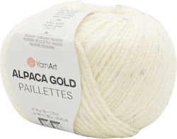 Fir De Tricotat Alpaca Paiete 50gr Ecru