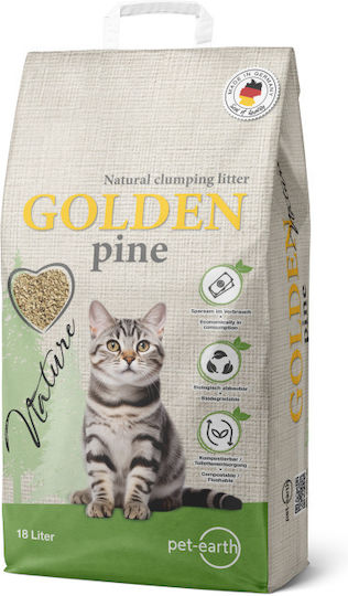 Pet Earth Golden Pine Άμμος Γάτας με Άρωμα Πεύκο 18lt 120160