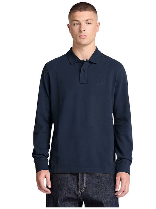 Millers River Polo Long Sleeve Blue