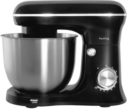 Huslog Planetary Küchenmaschine 3000W mit Rostfreiem Schüssel 5lt Schwarze