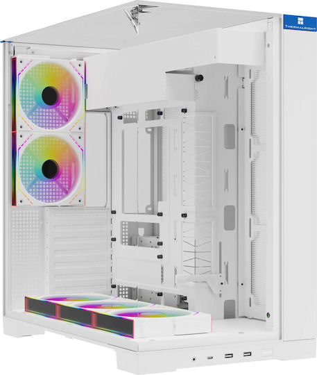 Thermalright A70 Геймърско Midi Tower Компютърно Кутийо с Страничен Прозорец и ARGB Осветление Бяло