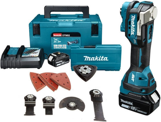 Makita DTM52RFJX1 Oscillating Multi Tool Brushless 18V 2x3Ah with Speed Setting