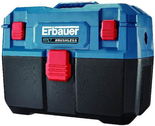 Erbauer Mătură Reîncărcabilă Pentru Umede/Uscate Cu Recipient Din Plastic 14 L Albastră