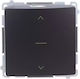 Kontakt-Simon Recessed Wall Switch for Rolling Shutters with Frame Black