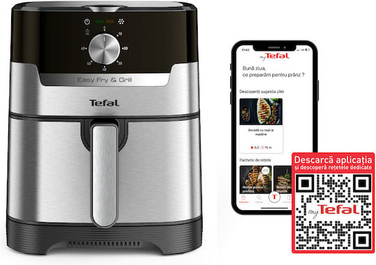 Tefal Easy Fry & Grill Air Fryer with Wi-Fi & Double Removable Container 4.2lt Black