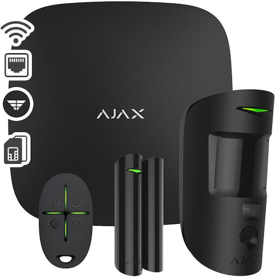 Ajax Systems Kit Cam Plus Kabelloses Heim-Alarmanlagen System mit Zentrale