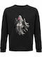 Bio-Unisex Sweatshirt "Ghost On Swing Cute Halloween Ghost" Schwarz