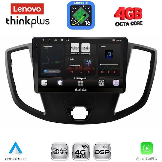 Lenovo Автомобилна Аудио Система за Ford Transit 2014-2020 Bluetooth USB Вграден Wi-Fi GPS Apple CarPlay Android Auto с Touch Screen 9"