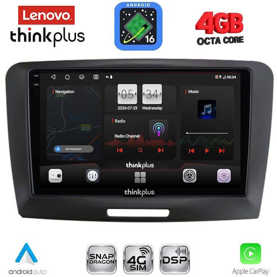 Lenovo Car Audio System for Skoda Superb 2008-2015 with Clima (Bluetooth/USB/WiFi/GPS/Apple CarPlay/Android Auto) with 9" Touch Screen