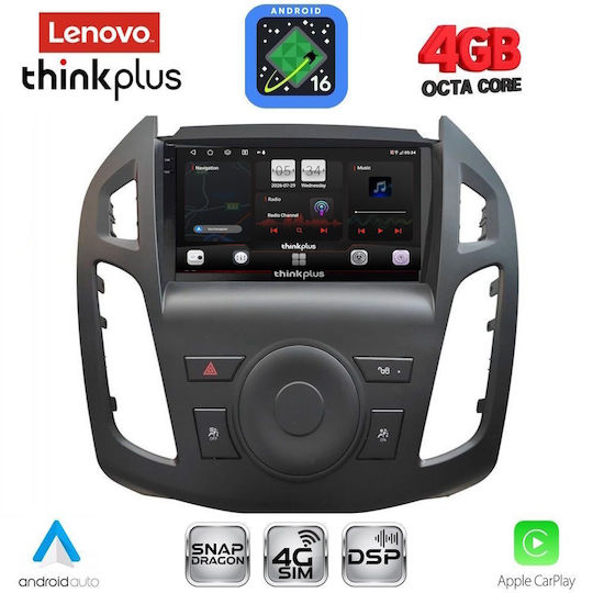Lenovo Sistem Audio Auto pentru Ford Transit Connect 2013-2018 Bluetooth USB Wi-Fi GPS Apple CarPlay Android Auto cu Ecran Tactil 9" Lenovo LTG 7176_CPA