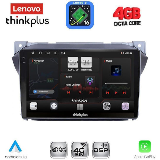 Lenovo Автомобилна Аудио Система за Suzuki Alto Nissan Pixo 2009 (Bluetooth/USB/Вграден Wi-Fi/GPS/Apple CarPlay/Android Auto) с Touch Screen 9"