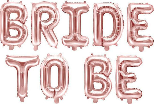 Baloane Flori Folie Jumbo Rose Gold Bride To Be 340 cm