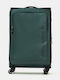 Mandarina Duck Eco Coated Μεγάλη Βαλίτσα Ταξιδίου Υφασμάτινη Deep Green με 4 Ρόδες Ύψους 78εκ.