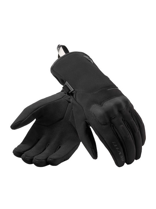 Rev'IT Duende H2O Winter Herren Motorradhandschuhe Softshell Wasserdicht Schwarze